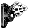 The Universal Drive Tensioner base mounted series through the use of a rotating arm and adjusting slot permits easy accurately controlled tensioning at any point on a 360� arc, thereby increasing the efficiency and smoothness of operation in chain and belt drives. An added feature is a serrated pad to prevent slippage. Two bolt mounting of the base makes it easily adaptable to most machine frames
